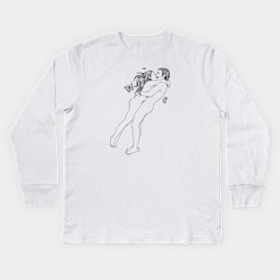 Make love not war Kids Long Sleeve T-Shirt